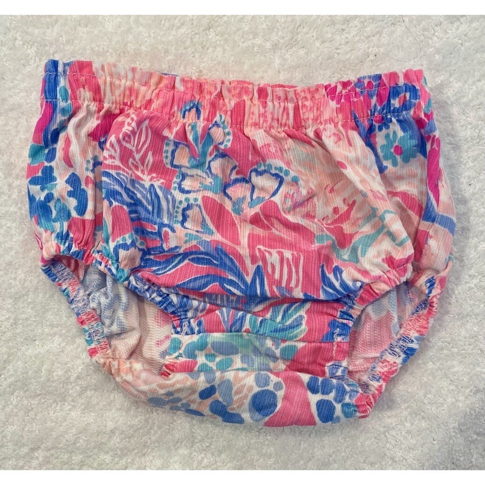 NWOT LILLY PULITZER Multicolor Bloomers Diaper Cover Size 6-12 Months 6m 9m 12m - Picture 2 of 4